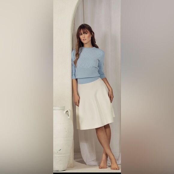 Aleeza Paris Daphne blue knit top, XS - Picture 4 of 11